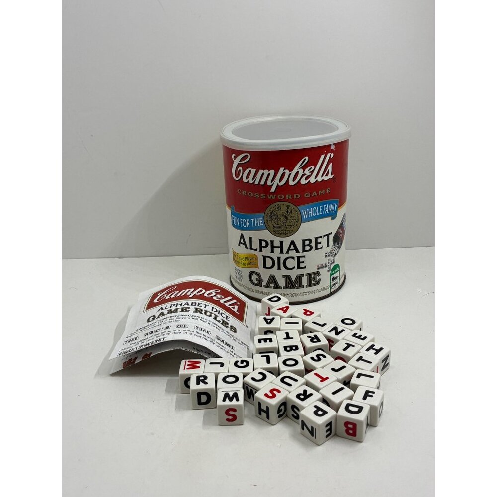 Campbells Alphabet Dice Crossword Game Family Word Spelling Challenge